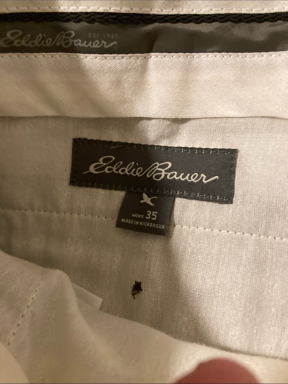 Eddie Bauer Men's White Button-Down Casual Shirt